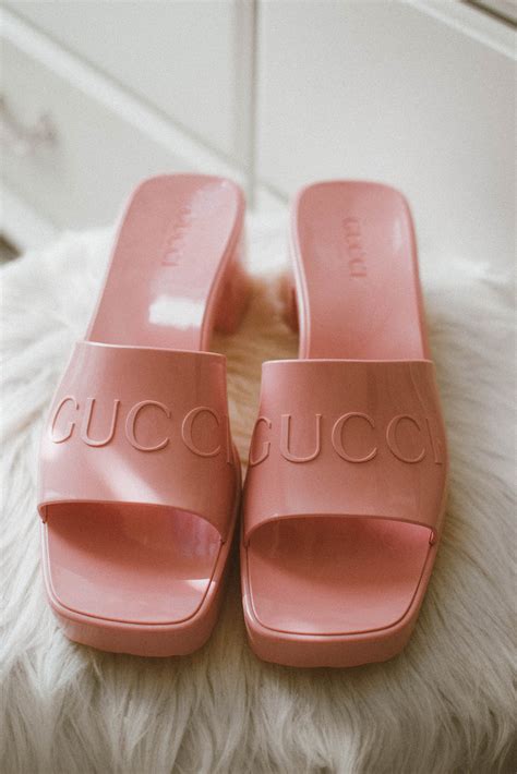 gucci rubber slides purple|Gucci slides pink tiger.